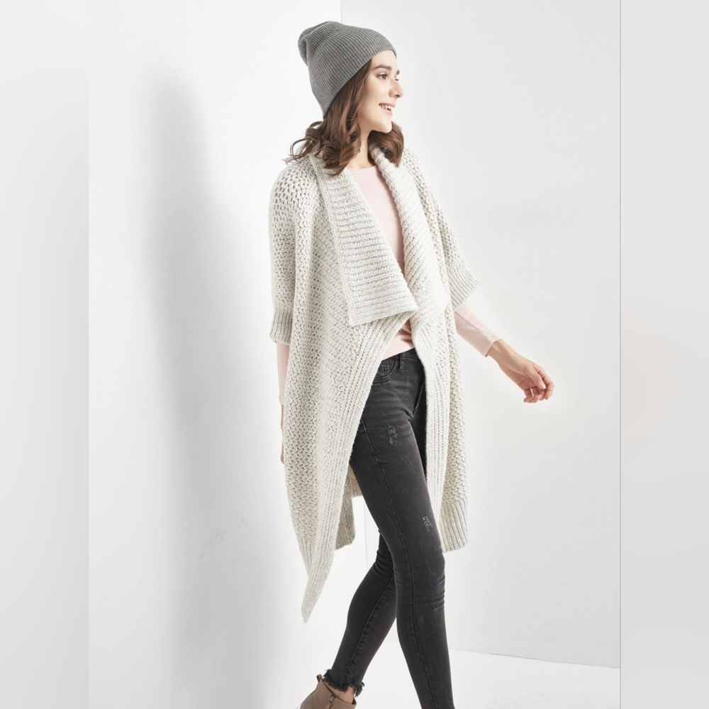 NWT GAP Women's Slouchy Textured Open Front Cardigan One Size